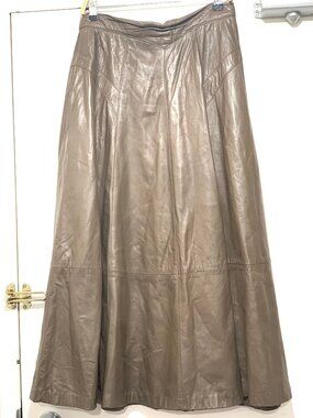 VINTAGE PARALLEL MADE IN CANADA LEATHER SWING MAXI SKIRTS SIZE 12